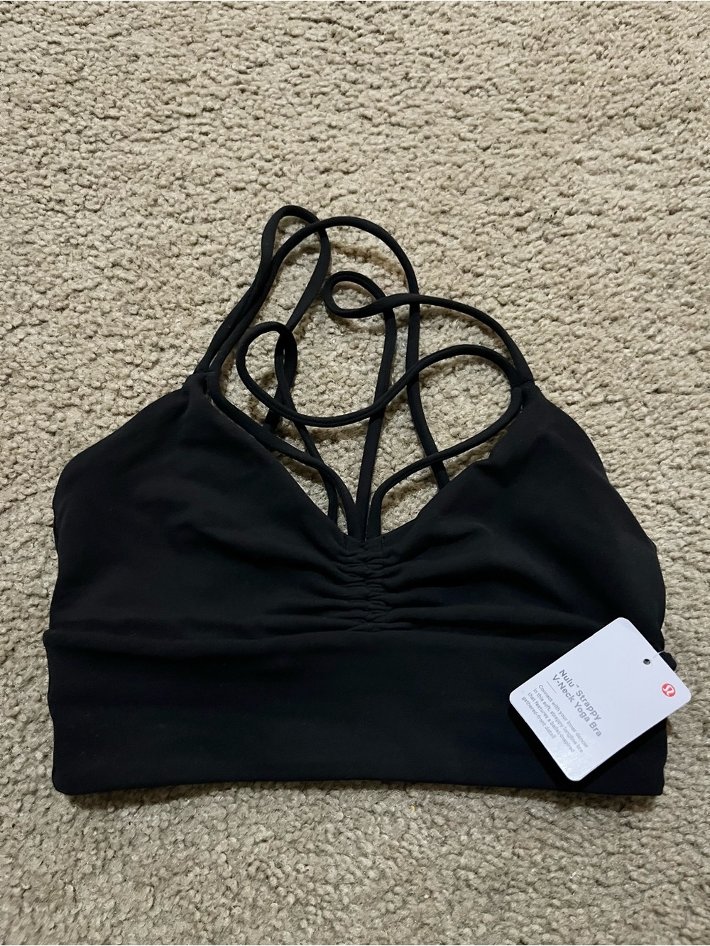 lululemon athletica Black Strappy Sports Bra size 2